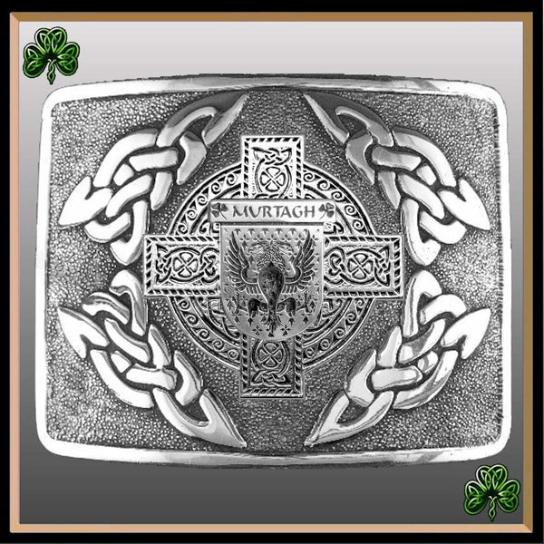 Murtagh Irish Coat of Arms Interlace Kilt Buckle