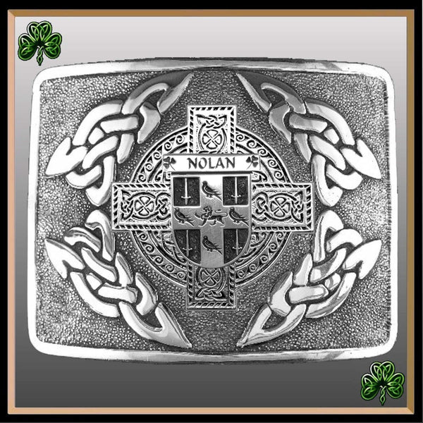 Nolan Irish Coat of Arms Interlace Kilt Buckle