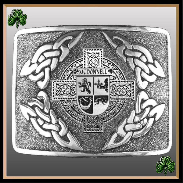 McDonnell Irish Coat of Arms Interlace Kilt Buckle