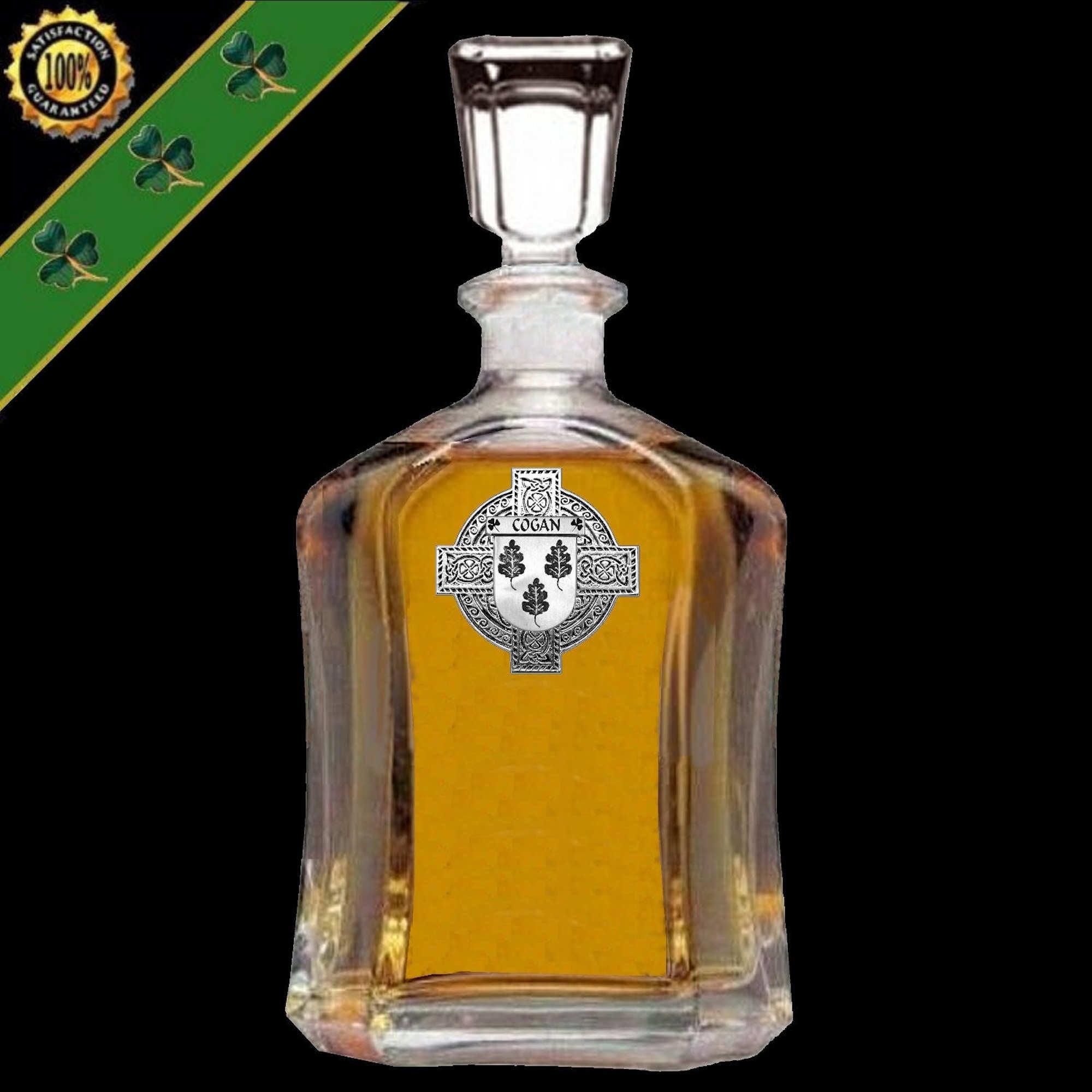 Cogan Irish Dublin Coat of Arms Badge Decanter