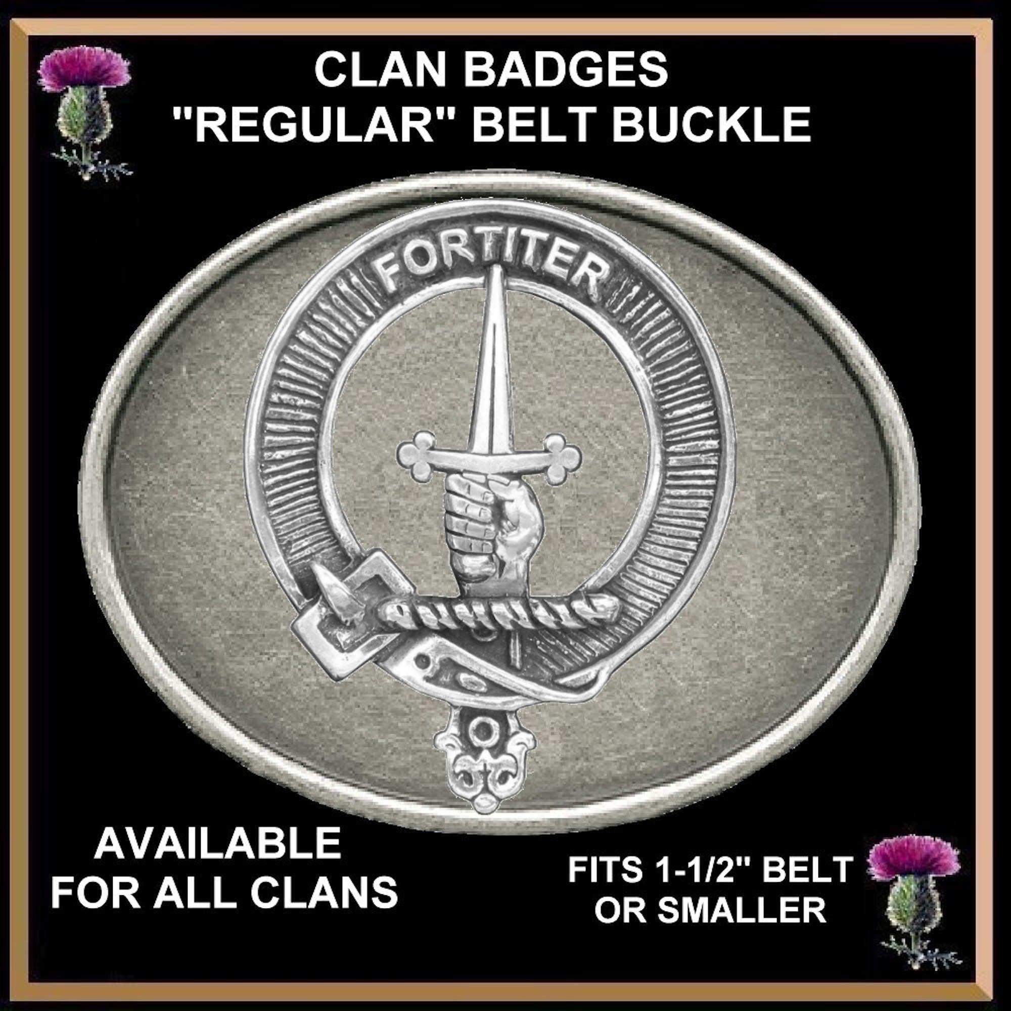 MacAlister Clan Crest Regular Buckle