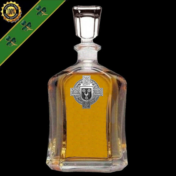 Scott Irish Dublin Coat of Arms Badge Decanter