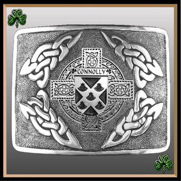 Connelly Irish Coat of Arms Interlace Kilt Buckle