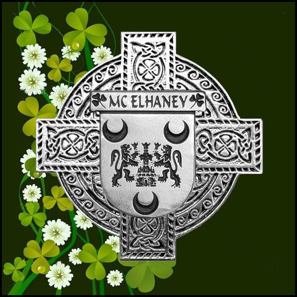 McElhaney Irish Dublin Coat of Arms Badge Decanter