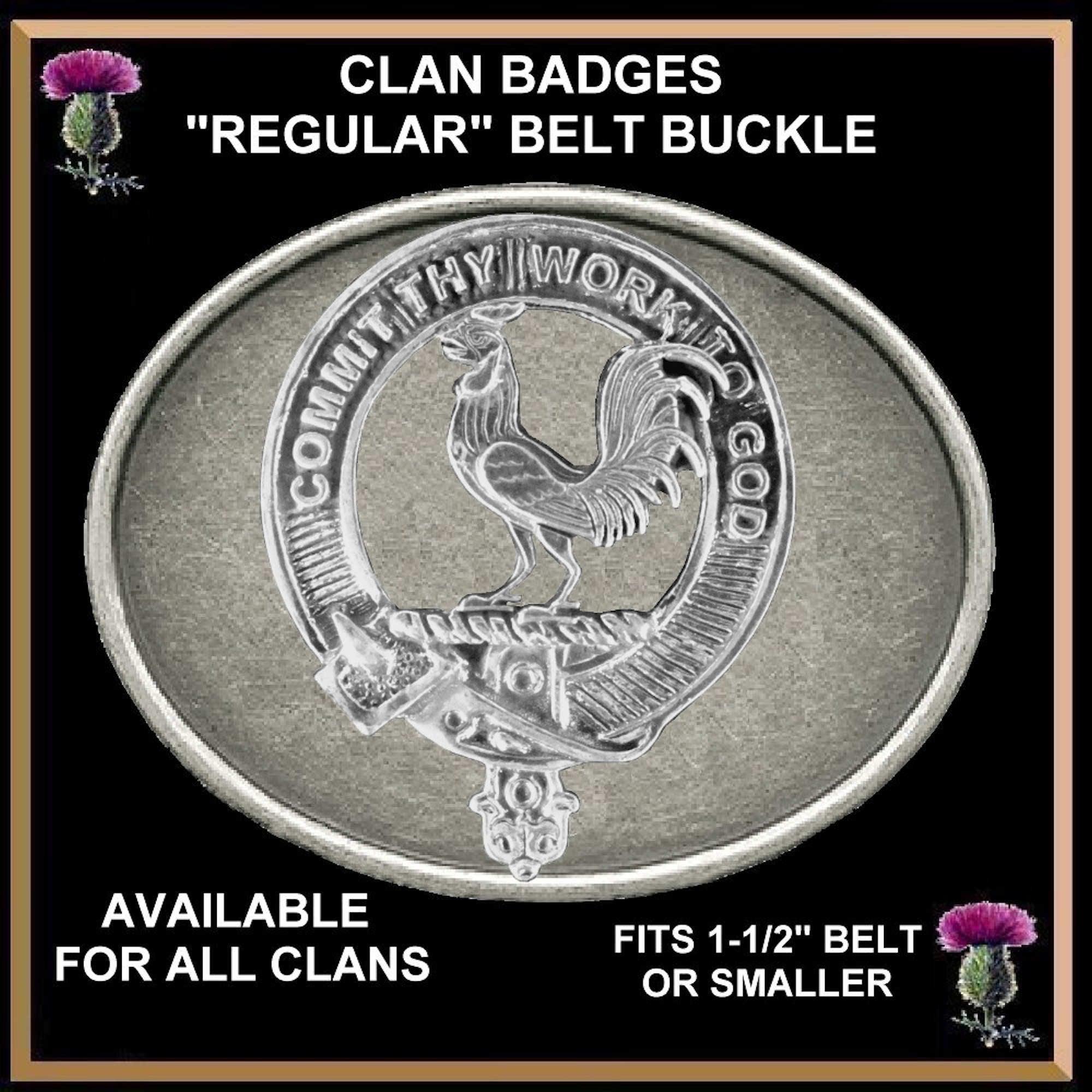 Sinclair Clan Crest Regular Buckle