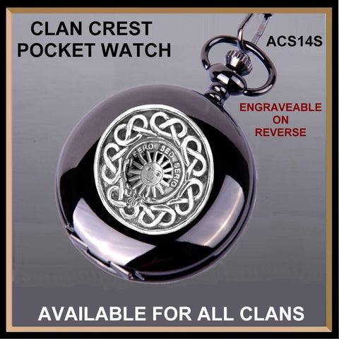 Kerr Clan Crest  Black Pocket Watch