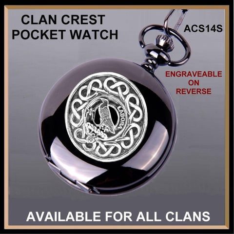 MacKie Crest  Pocket Watch Black
