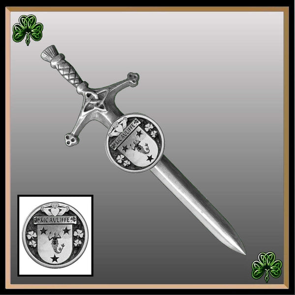 McAuliffe Irish Coat of Arms Disk Kilt Pin