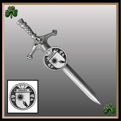 Brady Irish Coat of Arms Disk Kilt Pin
