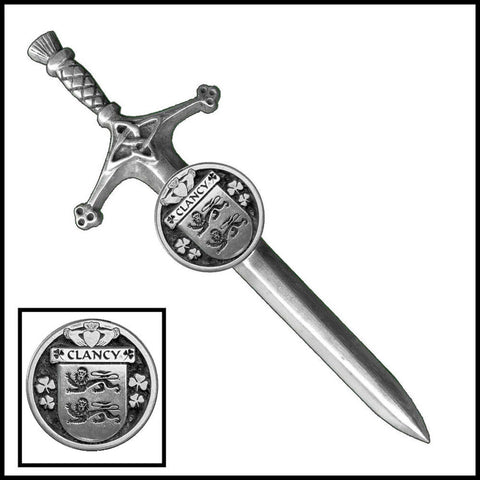 Clancy Irish Coat of Arms Disk Kilt Pin