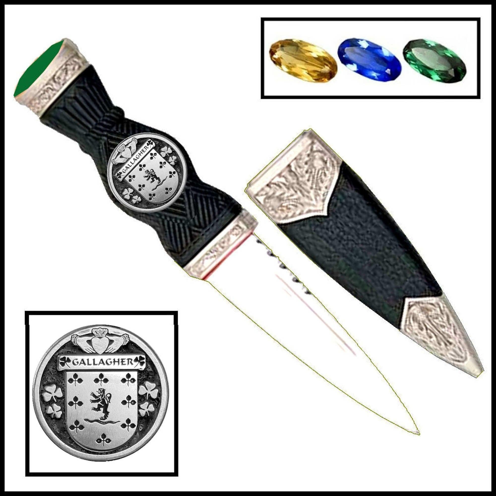 Gallagher Irish Coat Of Arms Disk Sgian Dubh