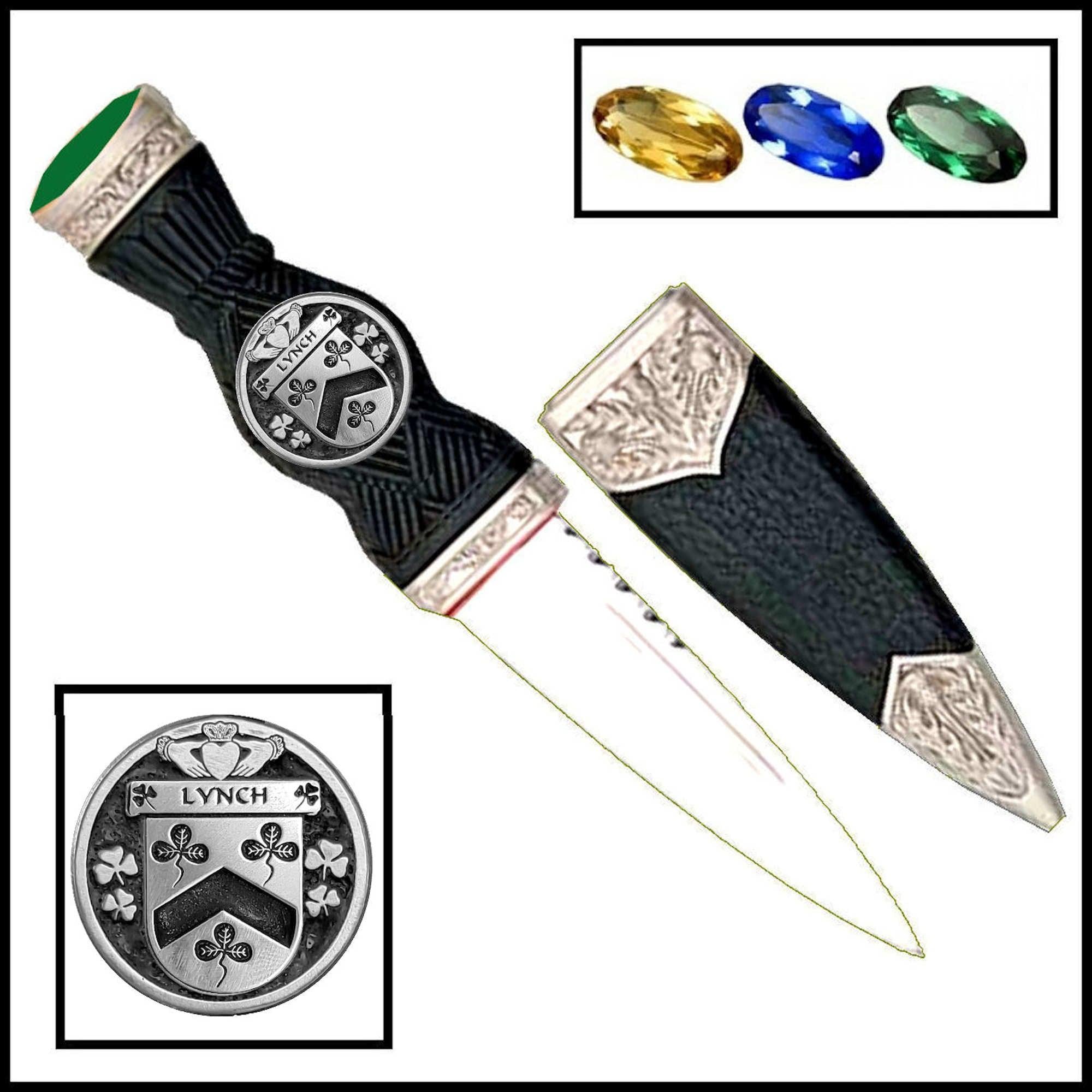 Lynch Irish Coat Of Arms Disk Sgian Dubh