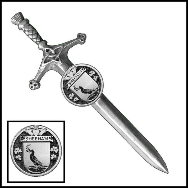 Sheehan Irish Coat of Arms Disk Kilt Pin