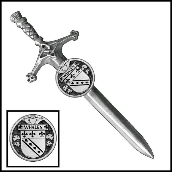 Whalen Irish Coat of Arms Disk Kilt Pin