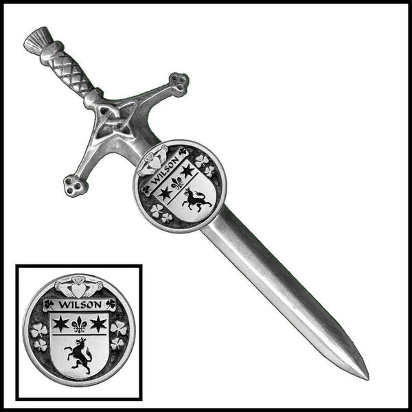 Wilson Irish Coat of Arms Disk Kilt Pin