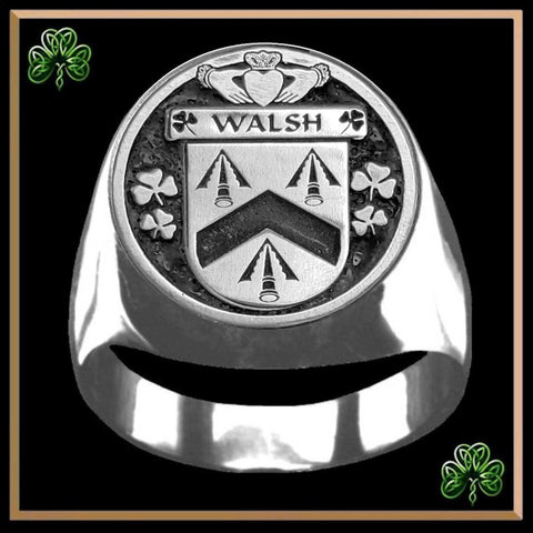 Walsh Irish Coat of Arms Gents Ring IC100