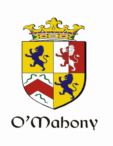 O'Mahony Irish Coat of Arms Disk Loop Tie Bar ~ Sterling silver