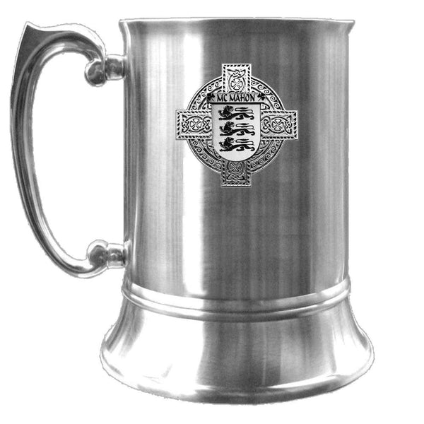 McMahon Irish Coat Of Arms Badge Stainless Steel Tankard