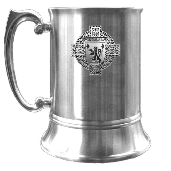 McNamara Irish Coat Of Arms Badge Stainless Steel Tankard