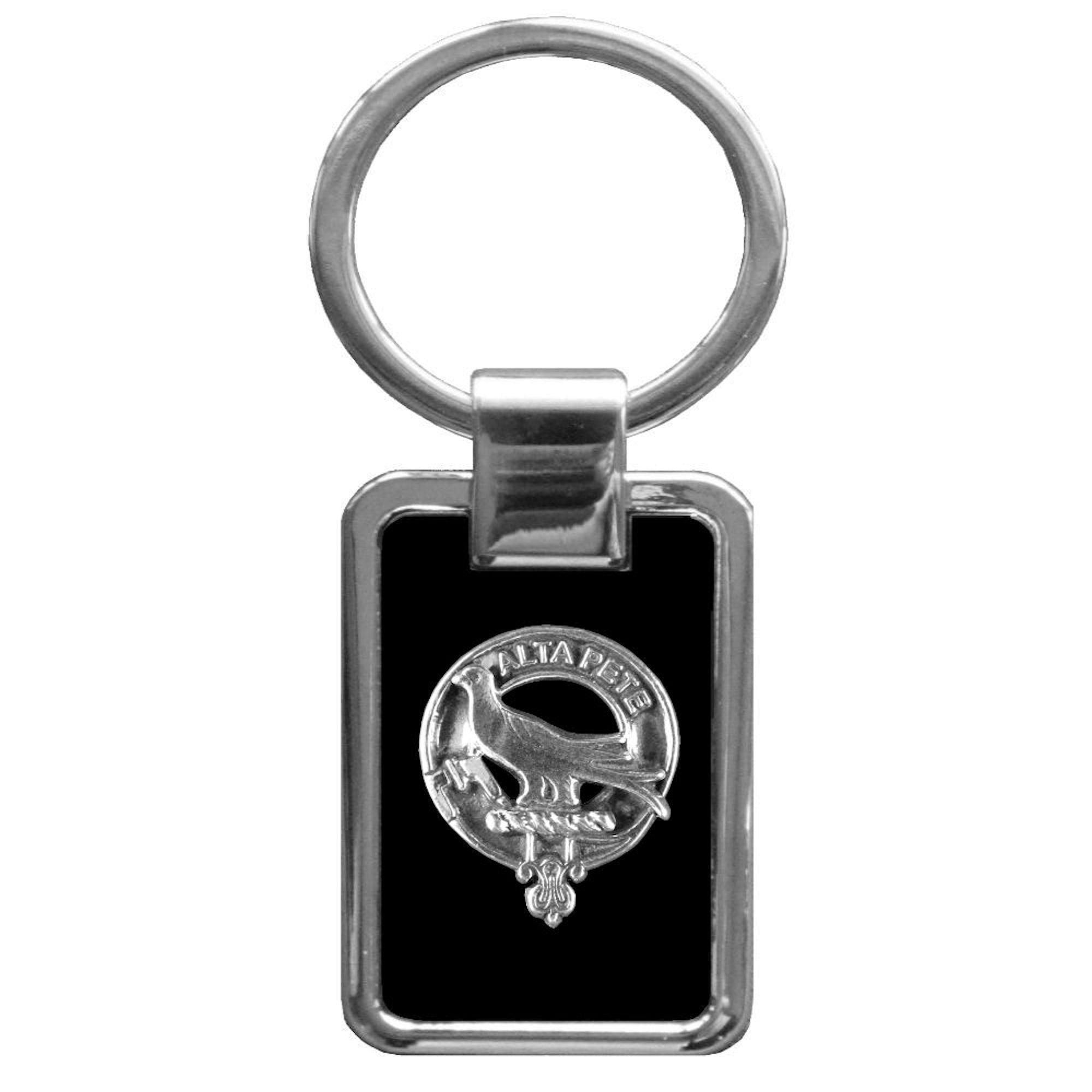 Glen Clan Black Stainless Key Ring