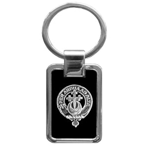 Hannay Clan Black Stainless Key Ring