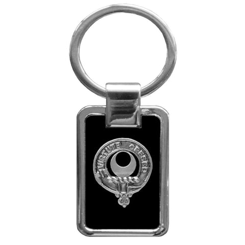 Leask Clan Black Stainless Key Ring