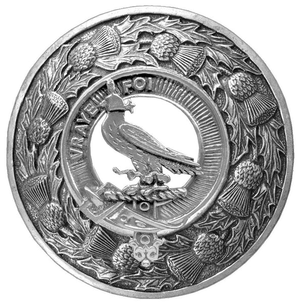 Boswell Clan Badge Scottish Plaid Brooch