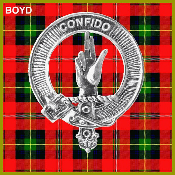 Boyd Clan Badge Scottish Plaid Brooch