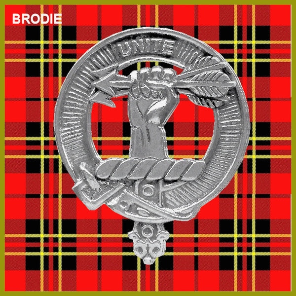 Brodie Clan Badge Scottish Plaid Brooch