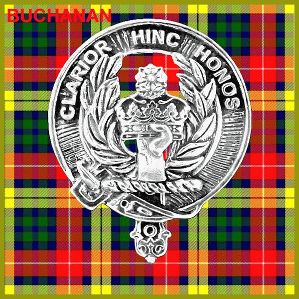 Buchanan Clan Badge Scottish Plaid Brooch
