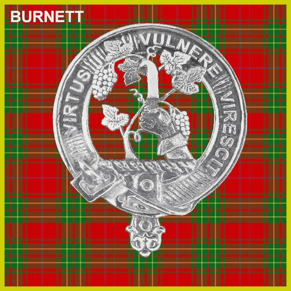 Burnett Clan Badge Scottish Plaid Brooch