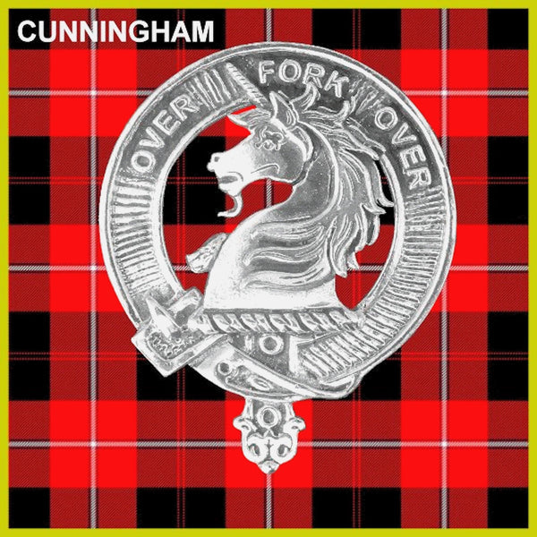 Cunningham Clan Badge Scottish Plaid Brooch