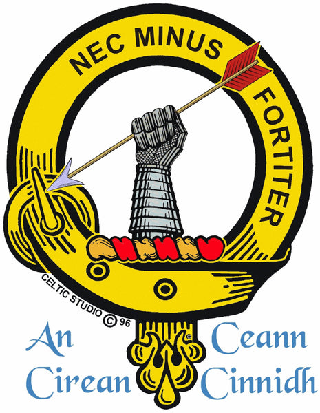 Cuthbert Clan Badge Scottish Plaid Brooch