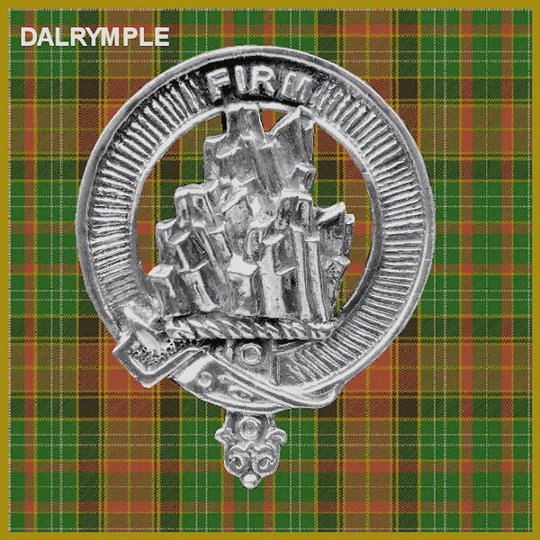Dalrymple Clan Badge Scottish Plaid Brooch