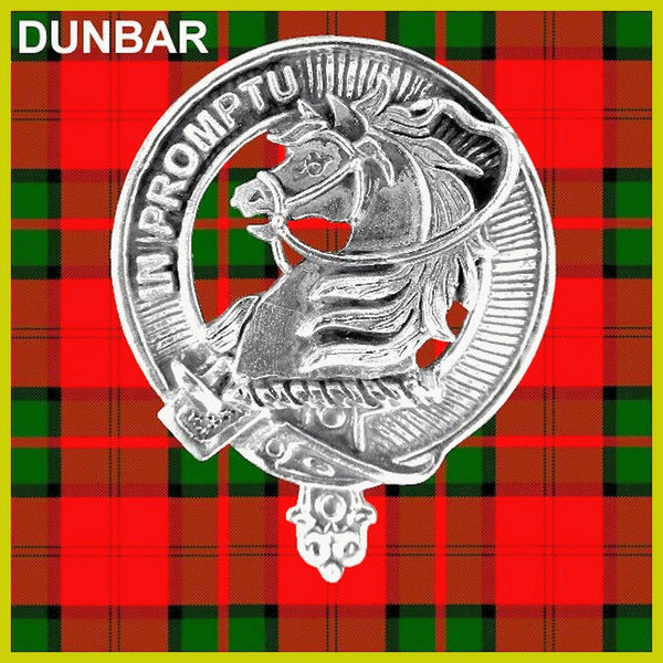Dunbar Clan Badge Scottish Plaid Brooch