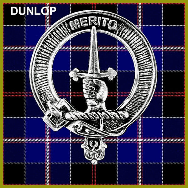 Dunlop Clan Badge Scottish Plaid Brooch