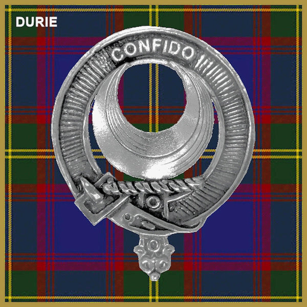 Durie Clan Badge Scottish Plaid Brooch