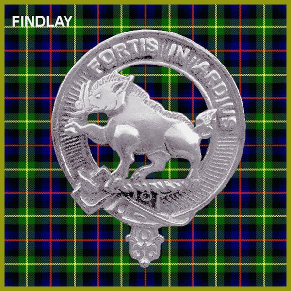 Findlay Clan Badge Scottish Plaid Brooch