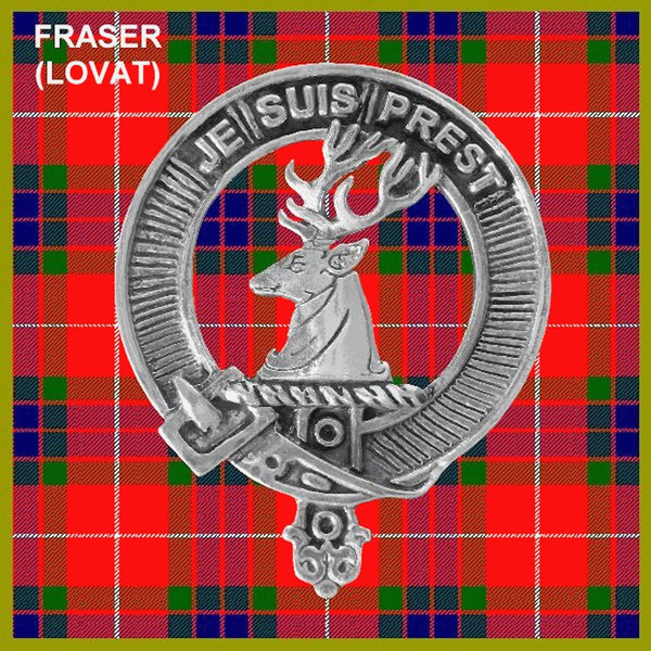Fraser  Lovat  Clan Badge Scottish Plaid Brooch