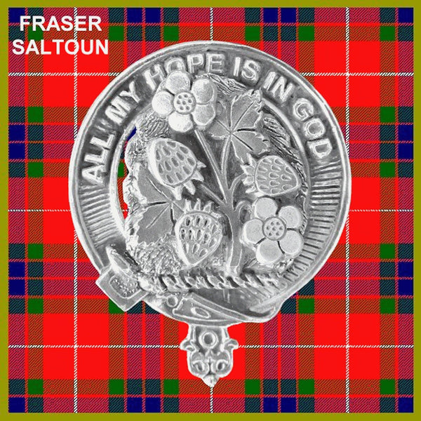 Fraser  Saltoun  Clan Badge Scottish Plaid Brooch