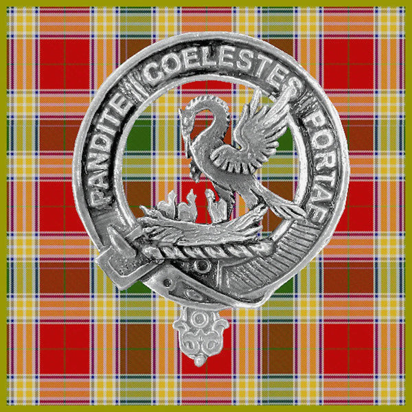 Gibson Clan Badge Scottish Plaid Brooch