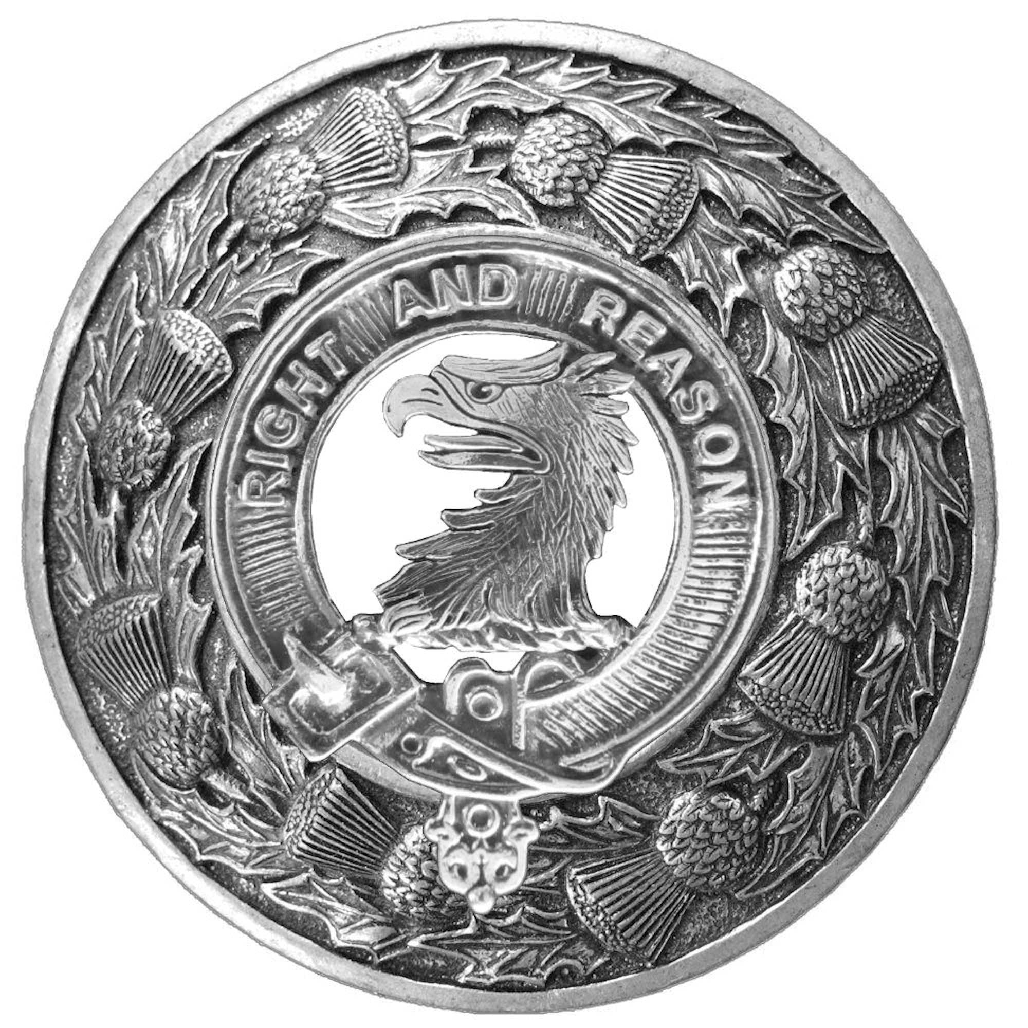 Graham (Menteith) Clan Badge Scottish Plaid Brooch