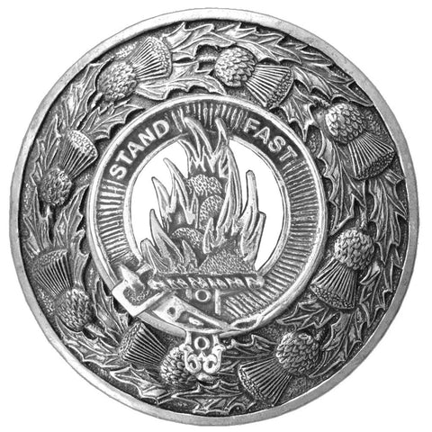 Grant Clan Badge Scottish Plaid Brooch
