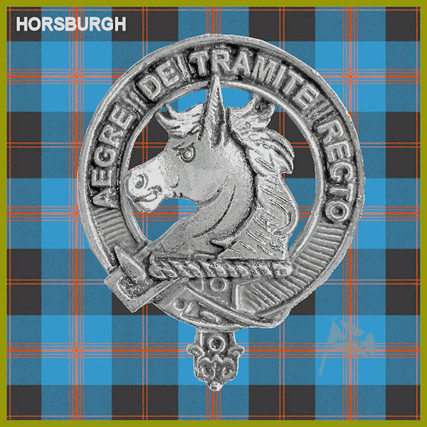 Horsburgh Clan Badge Scottish Plaid Brooch
