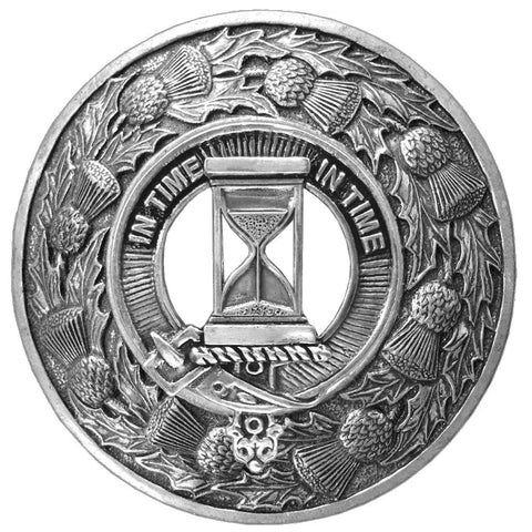 Houston Clan Badge Scottish Plaid Brooch