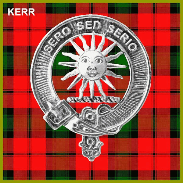 Kerr Clan Badge Scottish Plaid Brooch