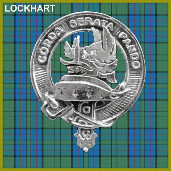 Lockhart Clan Badge Scottish Plaid Brooch