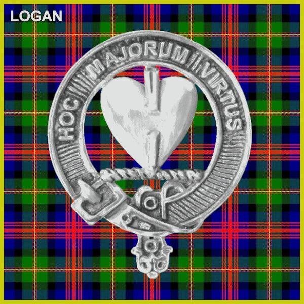 Logan Clan Badge Scottish Plaid Brooch