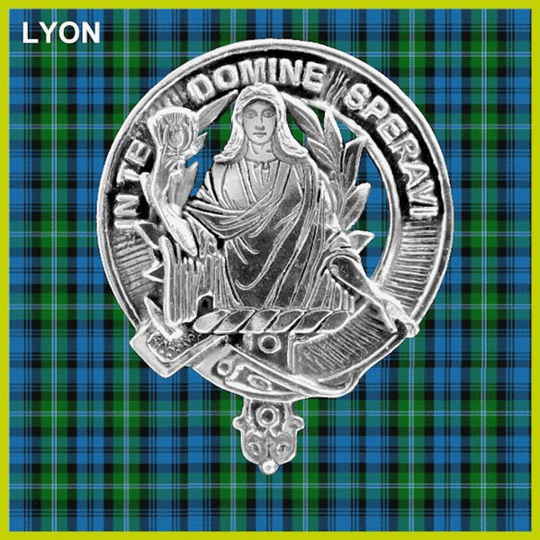 Lyon Clan Badge Scottish Plaid Brooch