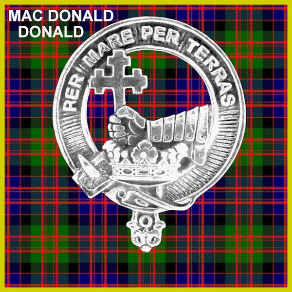 MacDonald ,Clan Donald Clan Badge Scottish Plaid Brooch